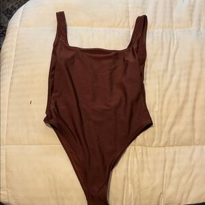 Brown One-Piece Swimsuit